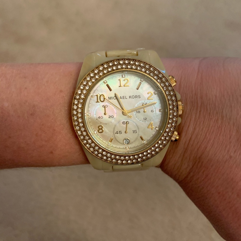 Michael Kors mother of pearl watch
